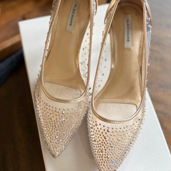 Alex Marie Shoes - Alex Marie Sparkling Gold Heels